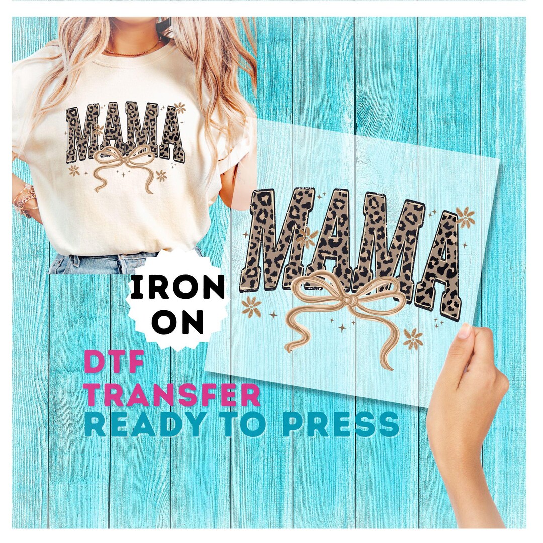 DTF Transfer - Iron on - Ready to Press - Mama Checkered Print DTF Iron ...
