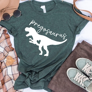 Pregosaurus Pregnancy Announcement Shirt: Ultra Comfy Unisex Tee