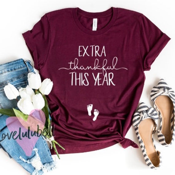 Pregnancy Announcement Shirt Thanksgiving Shirt Baby Etsy