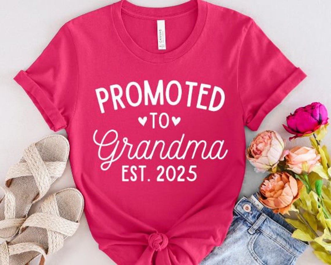 Promoted to Grandma Grandpa EST 2025, Baby 2025, Pregnancy Announcement Grandparents, Pregnancy