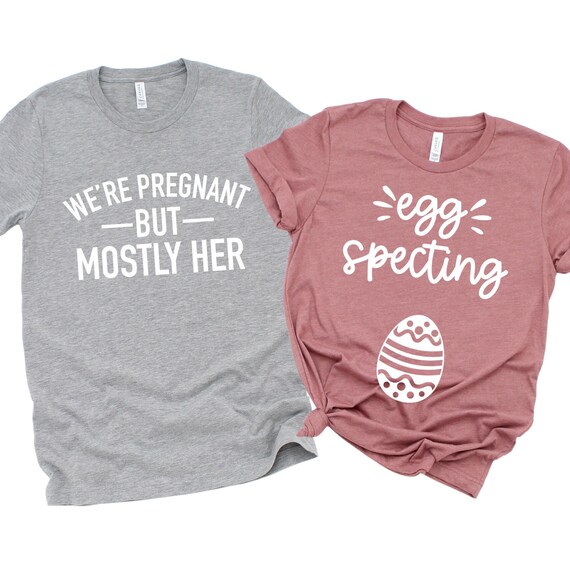 We're Eggspecting - Pregnancy Announcement Shirt We're Eggspecting - Pregnancy Announcement Shirt