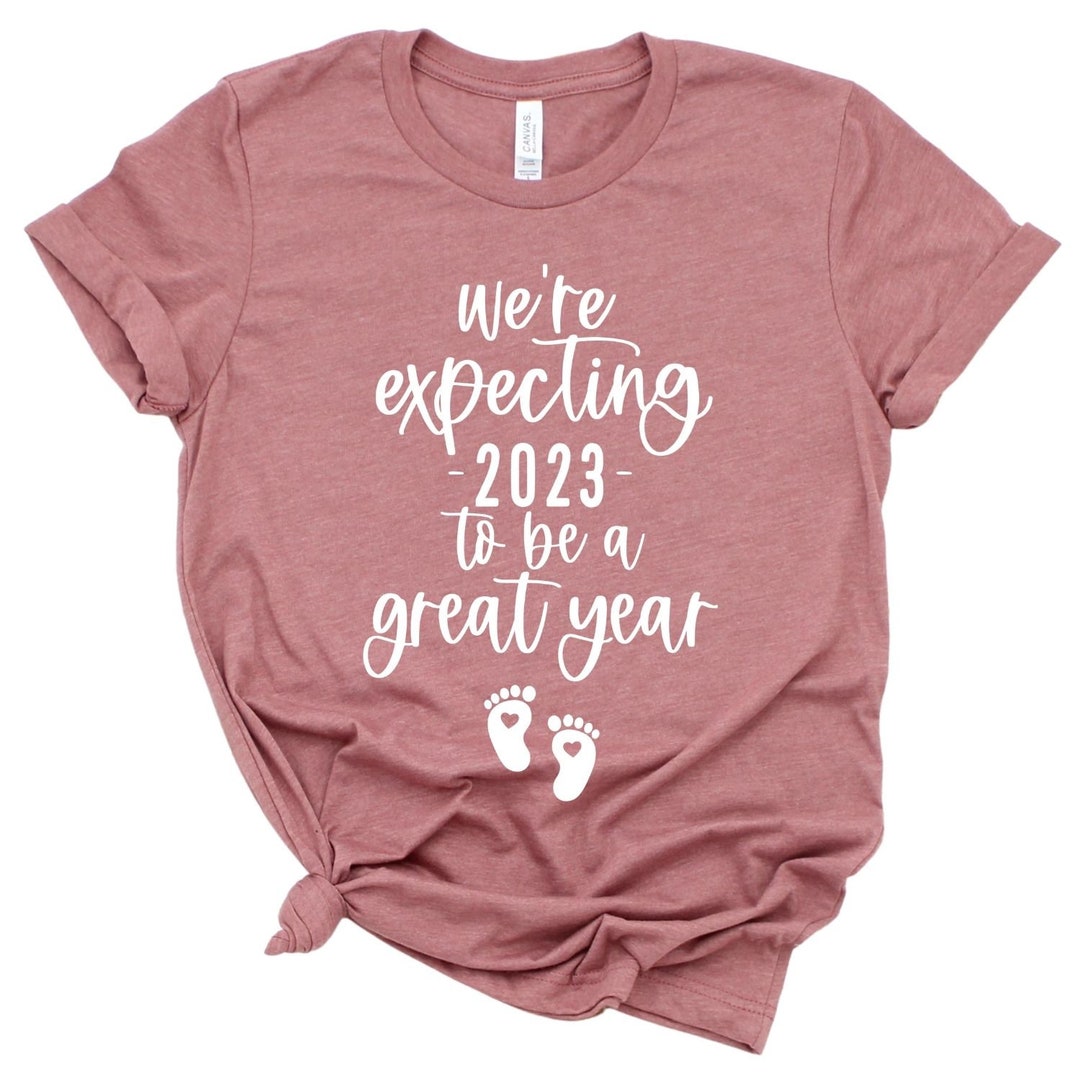 New Year Pregnancy Announcement Shirts Couples Pregnancy