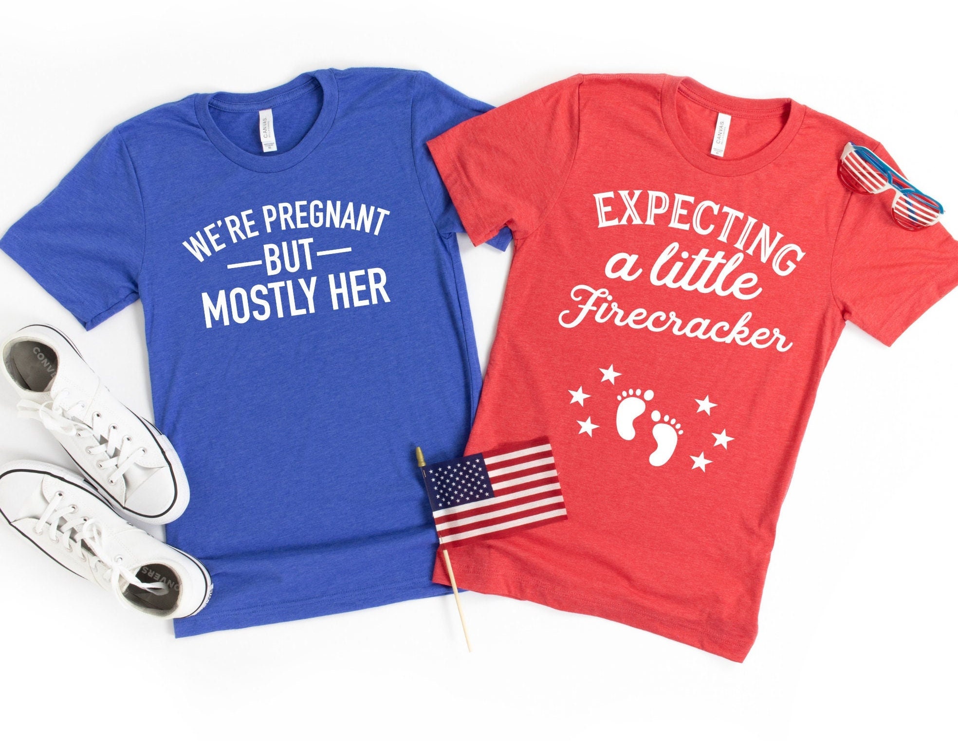 fourth of july pregnancy announcement shirt