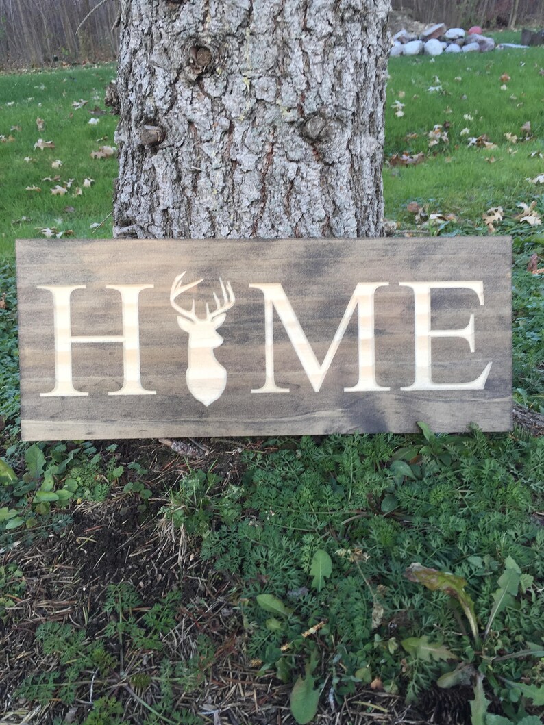 Deer Hunting Home Sign Home Sign Deer Hunting Signs Etsy
