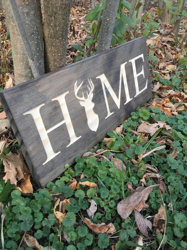 Deer Hunting Home Sign Home Sign Deer Hunting Signs Etsy