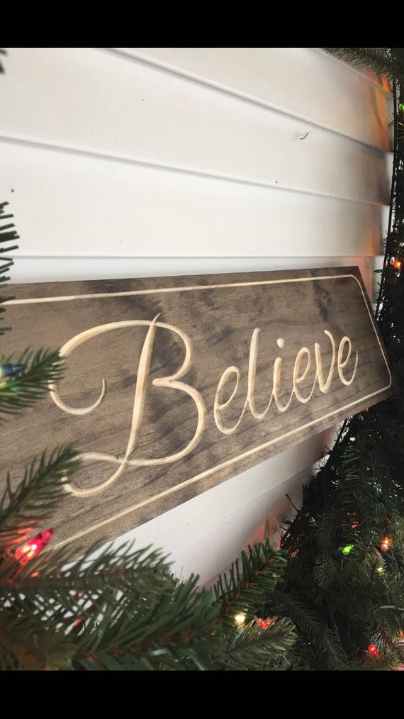Rustic Wooden Decor Believe Sign Inspirational Decor Etsy Custom Believe Signs Decor Rustic Wooden Decor Believe Sign Inspirational Decor Etsy Custom Believe Signs Decor