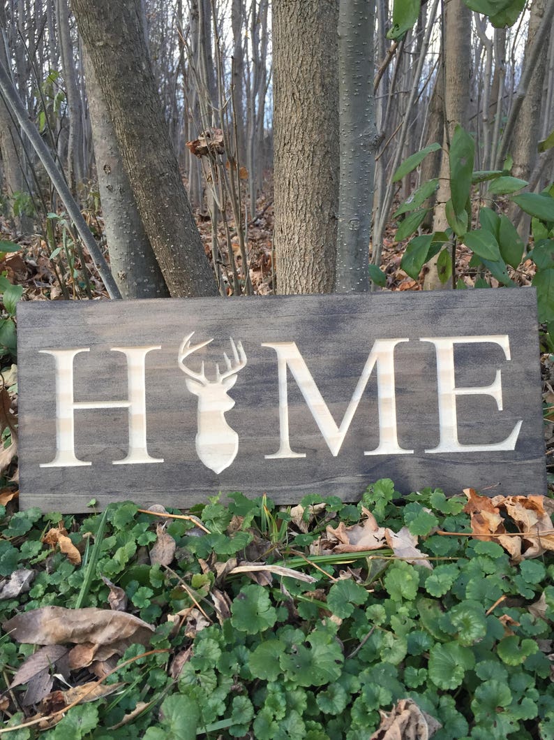Deer Hunting Home Sign Home Sign Deer Hunting Signs Etsy