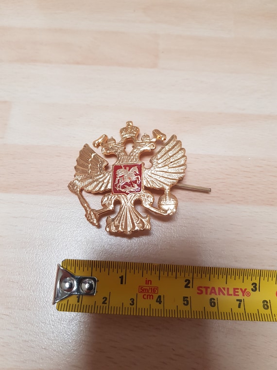 vintage kitsch ussr soviet russian cap badge boho 