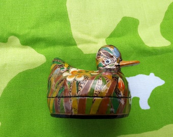 Vintage Wooden? Indian Asian Oriental Duck Trinket Box - Kitsch Chic Boho