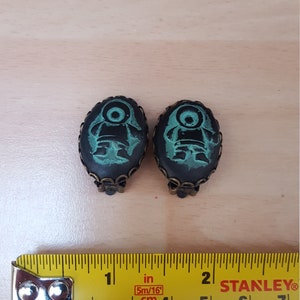 antique greenland 1950s souvenir inuit earrings gothic interesting souvenir boho piece clip on scandinavian