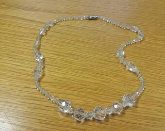 Vintage Old Kitsch Plastic Crystal Style Necklace - Dinner Party Wedding Prom - Boho Kitsch Soho