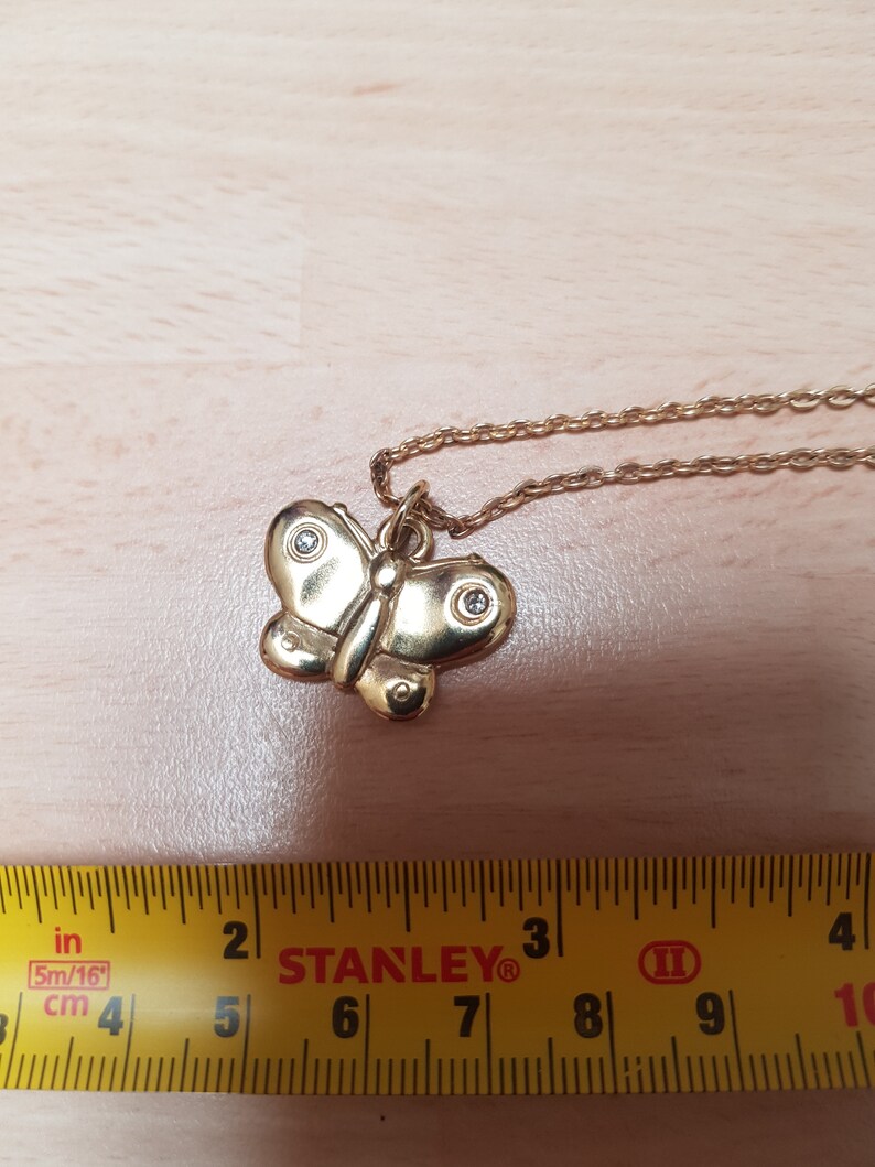 vintage 1950s beautiful butterfly insect necklace pendant piece kitsch boho summer wardrobe
