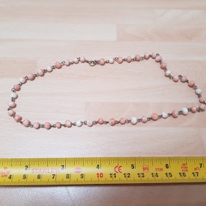 antique 1900s stone glass marble style beaded piece minimalist autumn colours boho retro item