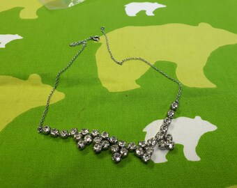 Vintage Art Deco Prom Diner Dinner Party Summer Wardrobe Crystal Style Necklace - Kitsch Chic Boho Piece