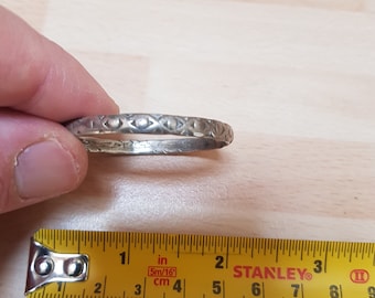 victorian umarked silver hcilds bangle bracelet piece rune scandi style 1900s piece christening gift