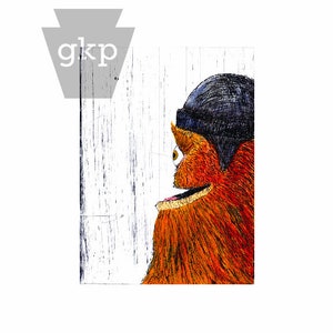 Gritty Colored Digital Print (Left-Facing)