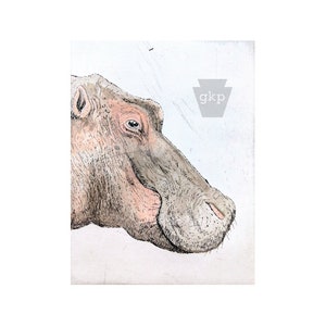 Hippo Farbiger Digitaldruck