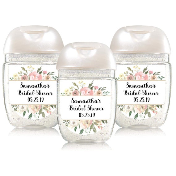 Bridal Shower Favor Label Hand Sanitizer Label Baby Shower Etsy