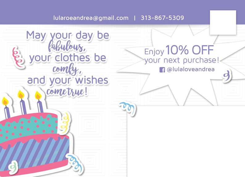 Birthday Discount Postcard custom to your needs Etsy