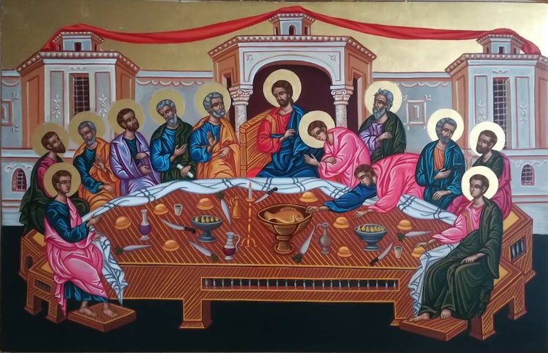 Last Supper Icon Orthodox Icon Byzantine Icon Greek Icon - Etsy