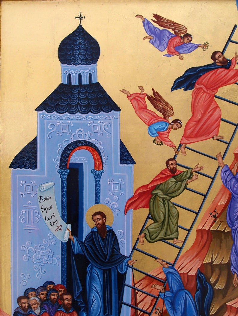 The Ladder Icon Ladder Of Divine Ascent Icons Orthodox Hand Etsy The Ladder Icon Ladder Of Divine Ascent Icons Orthodox Hand Etsy