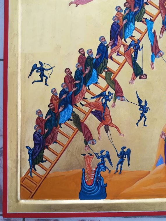 Ladder of Divine Ascent (Sinai) Icon - F148 - Legacy Icons