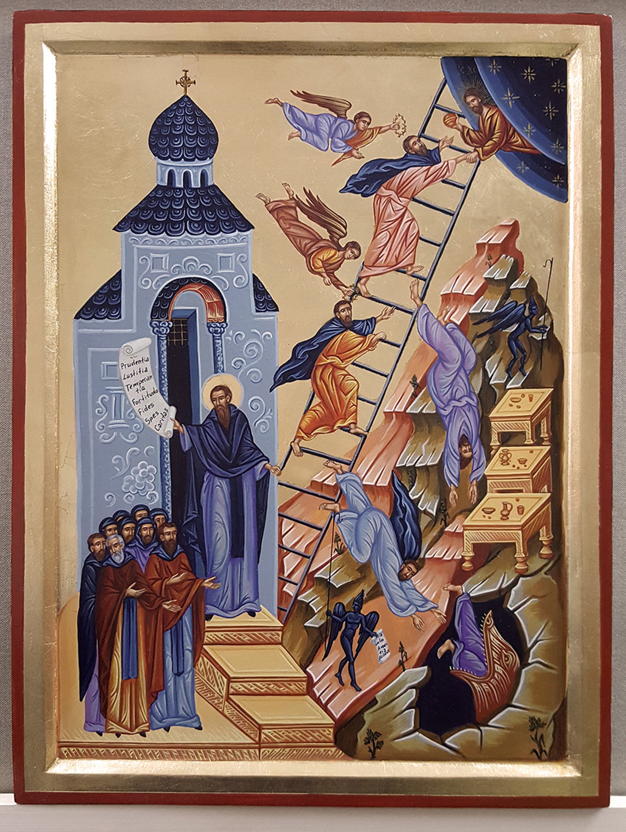 Greek orthodox icon of the Ladder of Divine Ascent