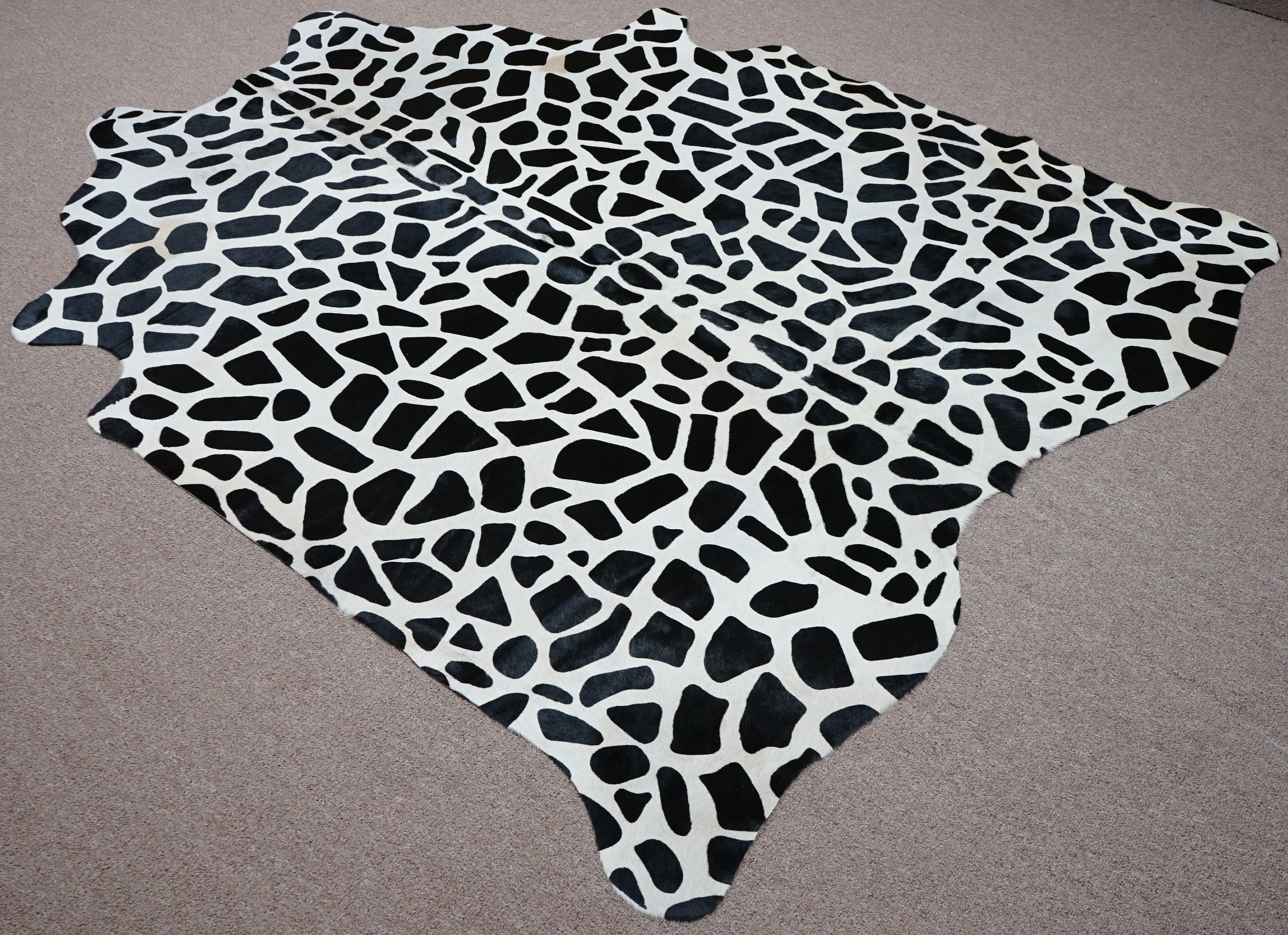 Extra Large Mosaic Exotic Cowhide Rug 6.11 X 5.11ft 3791 - Etsy UK