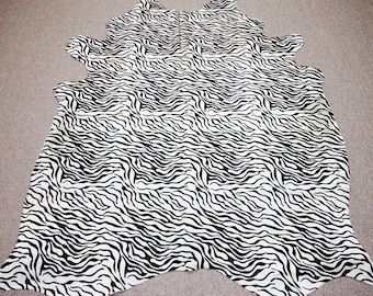 Baby zebra printed on cow skin brazilian Cowhide rug 7x5.6 ft -3928