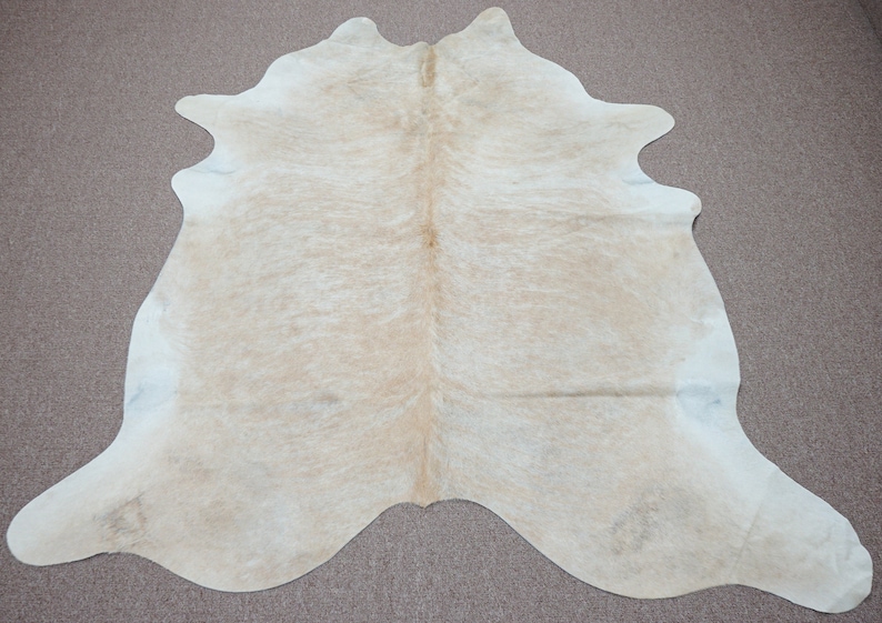 Extra Large brindle style exotic Cowhide rug 7 X 6.7ft 3876