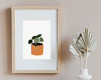 Impresión ilustrada de plantas