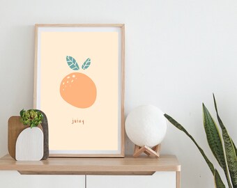 Impresión de naranja jugosa