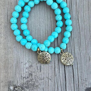 Turquoise Howlite Gemstone Aromatherapy Diffuser Bracelet