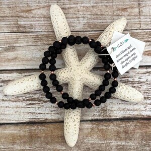 Rose Gold Lava Aromatherapy Bracelet: Essential Oil Diffuser