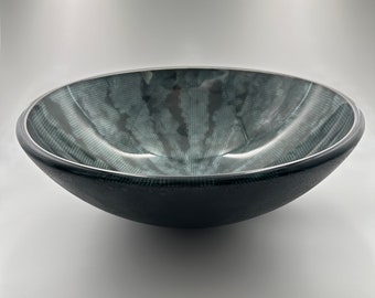 Handbemaltes Glas Waschbecken, Modernes Metall Design