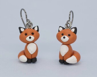 Fox Earrings, Cute Earrings, Fox Jewelry for Women