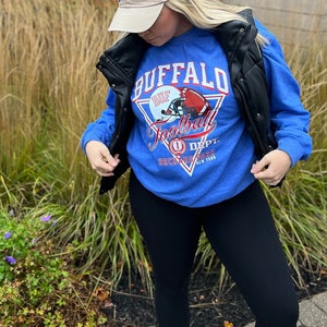 Buffalo retro inspired crewneck, Buffalo Football sweatshirt, Buffalo vintage 90’s inspired crewneck