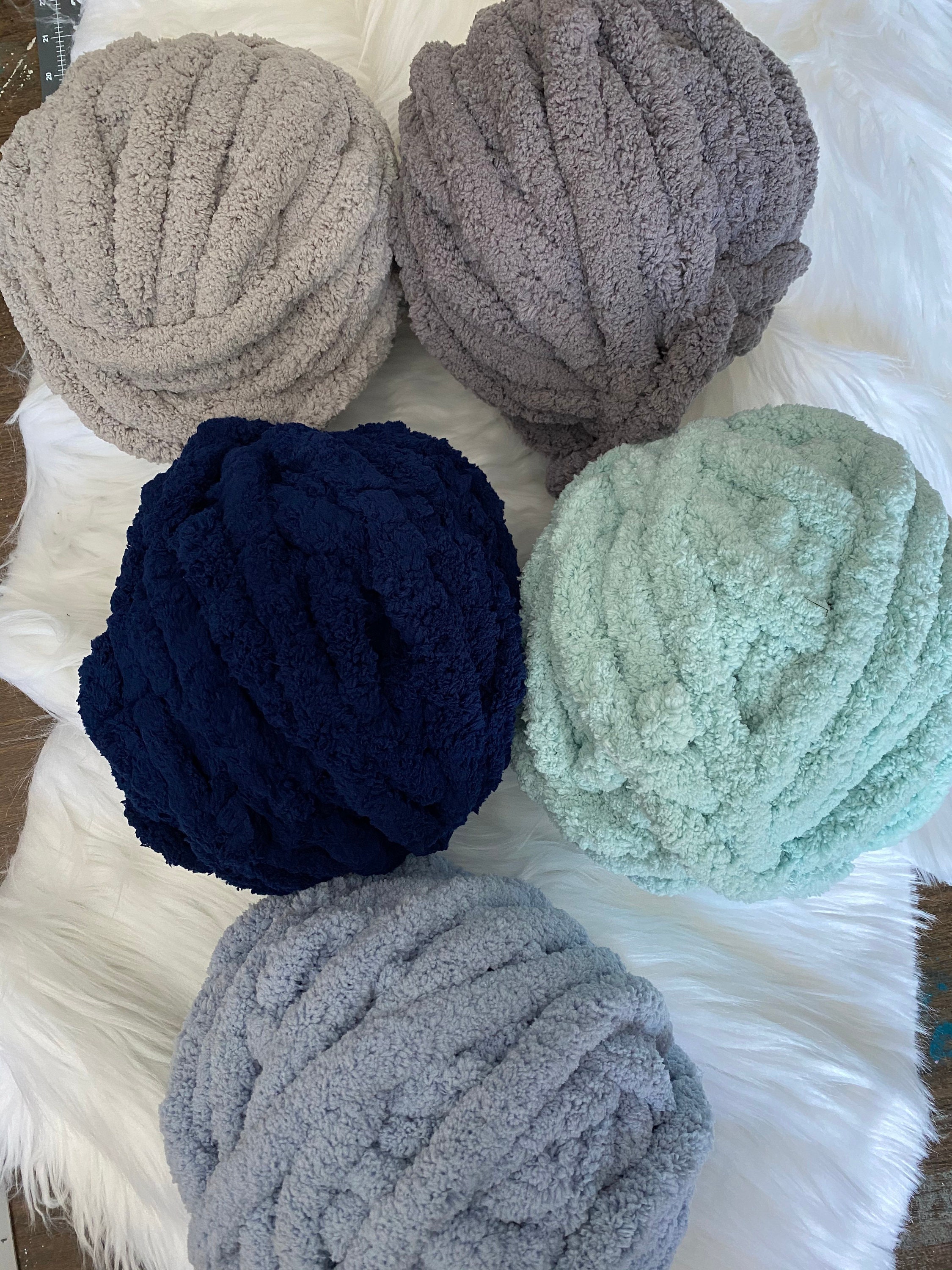 Super Chunky Blanket Yarn Chenille yarn arm knitting yarn Etsy