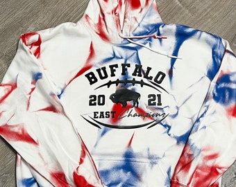 Buffalo Football Tie Dye Hoodie Buffalo Hoodie Buffalo East -   Denmark