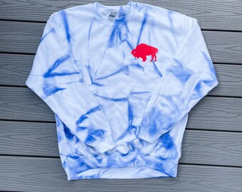 buffalo bills tie dye moletom com capuz