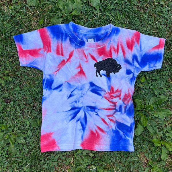 Youth tie-dye Buffalo tee, Kids Buffalo t-shirt, Kids tie-dye Buffalo tee