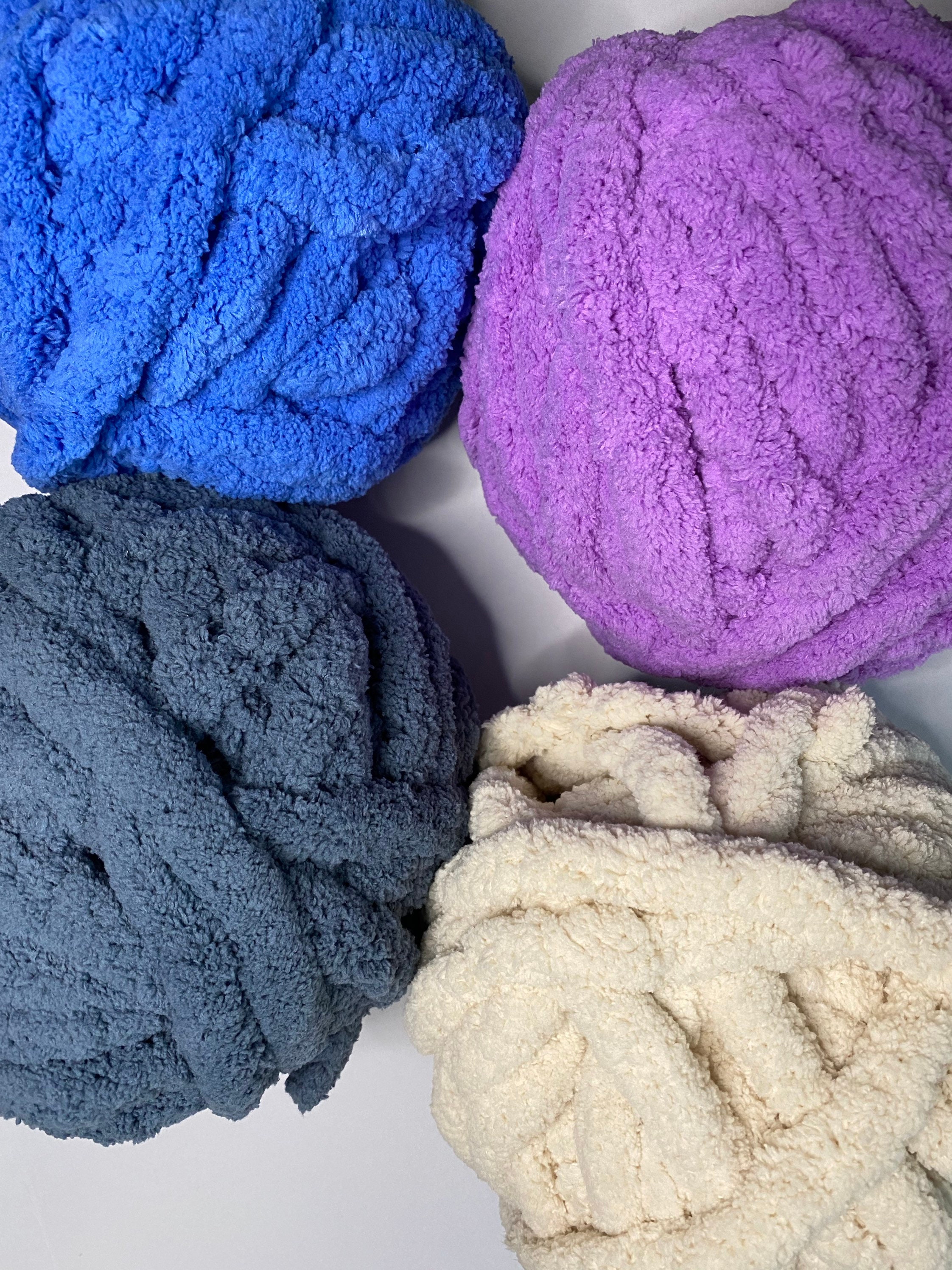 Super Chunky Blanket Yarn Chenille yarn arm knitting yarn Etsy