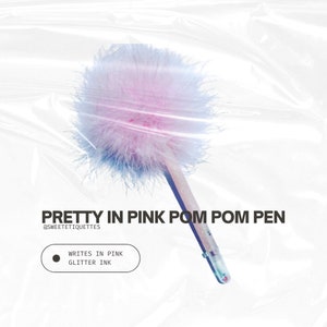 90's Clueless inspiriert Pretty in Pink Pom Pom Pen - Rosa Tinte