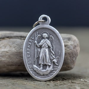 Saint Raphael Archangel medal Patron of nurses, doctors, and bodily-ills Divine Healer of physical ailments and emotional distress image 6