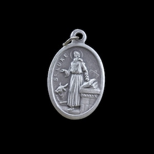 Médaille Saint Luc l'évangéliste - Patronne des artistes, des médecins et des chirurgiens - Médaille Saint Luc priez pour nous de 2,5 cm (1 pouce)