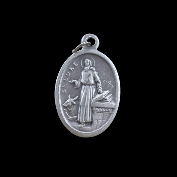Médaille Saint Luc l'évangéliste - Patronne des artistes, des médecins et des chirurgiens - Médaille Saint Luc priez pour nous de 2,5 cm (1 pouce)