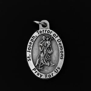 Saint Joseph, Terror of Demons, Pray For Us Medal - Spiritual Warrior Defund Us!