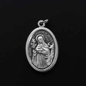 Saint Catherine of Sweden Medal - Patron Saint Protection from Miscarriage and Difficult Pregnancy - Made in Italy