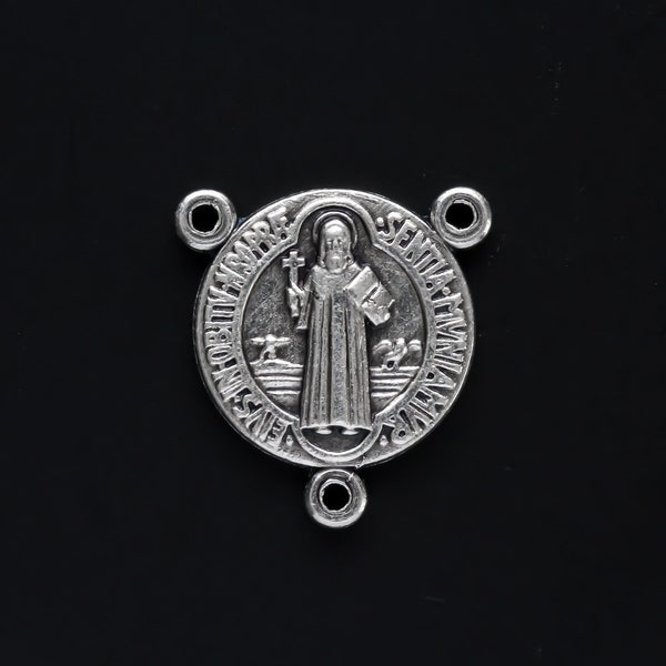 Saint Benedict Rosary Centerpiece 3/4" in Diameter - Rosary Making Supplies Made in Italy