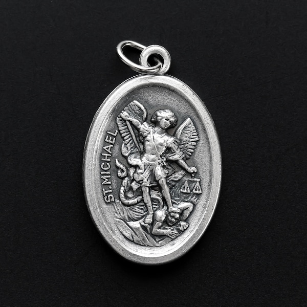 Archangel Michael Medal - Patron Saint of Police Officers, First Responders, Grocers  - Guardian Angel St. Michael